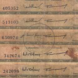 Timor, lot of 5 banknotes of 20 Escudos 1967 Régulo D. Aleixo, 20 Escudos 24/10/1967, (F), World Paper Money Timor Pick 26