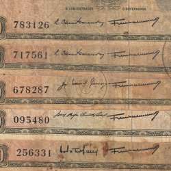 Timor, lot of 5 banknotes of 20 Escudos 1967 Régulo D. Aleixo, 20 Escudos 24/10/1967, (F), World Paper Money Timor Pick 26