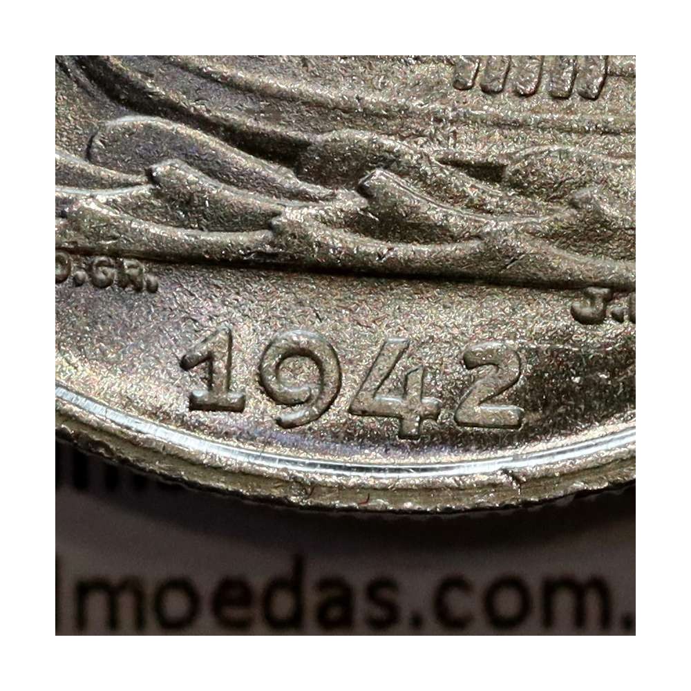 10 Escudos 1942 da Republica Portuguesa, em prata