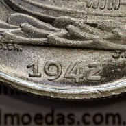10 Escudos 1942 da Republica Portuguesa, em prata