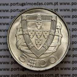 Portugal, silver coin of 5 Escudos 1946, 5$00 1946 silver coin of the Portuguese Republic, (UNC), World Coins Portugal KM 581