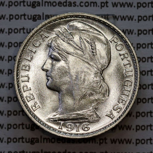 20 centavos 1916 prata da Republica Portuguesa.