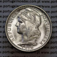 20 centavos 1916 prata da Republica Portuguesa.