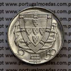 2$50 1945 ou 2.50 1945 prata, 2 escudos e 50 centavos 1945 em prata da Republica Portuguesa, (Soberba), W. Coins Portugal KM580