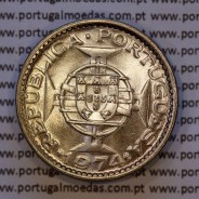 Angola 5 Escudos 1974 cuproníquel, 5$00 Cupro-Níquel 1974, (Soberba), World Coins Angola KM 81