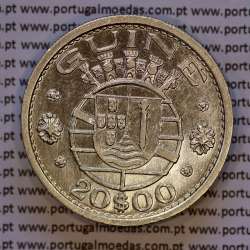 Guinea-Bissau, silver coin of 20 Escudos 1952, 20$00 1952 Former Portuguese colony, (VF/XF), World Coins Portuguese Guinea KM11