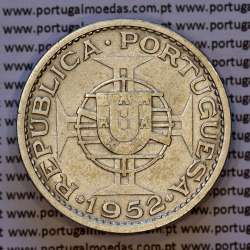 Guiné 20$00 1952 prata, 20 escudos 1952 prata Ex-colónia Portuguesa da Guiné , (MBC), World Coins Portuguese Guinea KM 11
