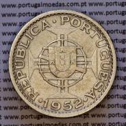Guiné 20$00 1952 prata, 20 escudos 1952 prata Ex-colónia Portuguesa da Guiné , (MBC), World Coins Portuguese Guinea KM 11