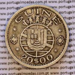 Guiné 20$00 1952 prata, 20 escudos 1952 prata Ex-colónia Portuguesa da Guiné , (MBC), World Coins Portuguese Guinea KM 11