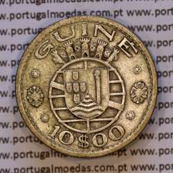 Guiné 10$00 1952 prata, 10 escudos 1952 prata Ex-colónia Portuguesa da Guiné , (MBC), World Coins Portuguese Guinea KM 10