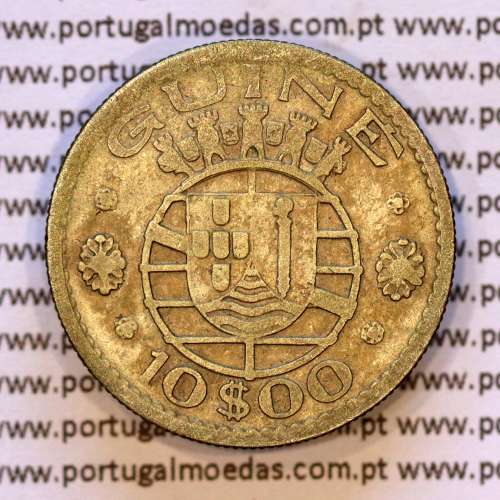 Guiné 10$00 1952 prata, 10 escudos 1952 prata Ex-colónia Portuguesa da Guiné , (BC/MBC), World Coins Portuguese Guinea KM 10