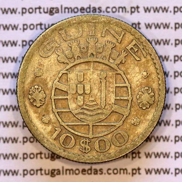 Guiné 10$00 1952 prata, 10 escudos 1952 prata Ex-colónia Portuguesa da Guiné , (BC/MBC), World Coins Portuguese Guinea KM 10