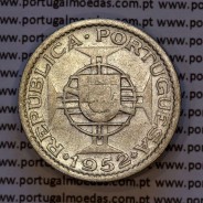 Guinea-Bissau, silver coin of 10 Escudos 1952, 10$00 1952 Former Portuguese colony, (F), World Coins Portuguese Guinea KM10