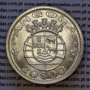 Angola, 20$00 1955 prata, 20 escudos prata 1955 Angola Ex-colónia Portuguesa, (Soberba), World Coins Angola KM 74