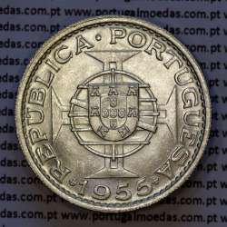 Angola, silver coin of 20 Escudos 1955, 20$00 silver 1955 of former portuguese colony of Angola, (UNC), World Coins Angola KM 74