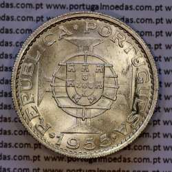 Angola, 20$00 1955 prata, 20 escudos prata 1955 Angola Ex-colónia Portuguesa, (Soberba), World Coins Angola KM 74