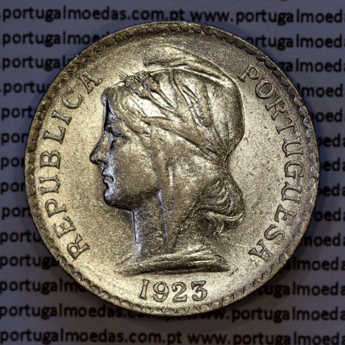 50 Centavos 1923 Níquel Angola, "$50" cinquenta centavos 1923 Ex-Colónia Portuguesa Angola, (MBC+), World Coins Angola KM 65