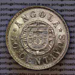 Angola, Nickel coin of 50 Centavos 1923 former portuguese colony of Angola, (VF+), World Coins Angola KM 65