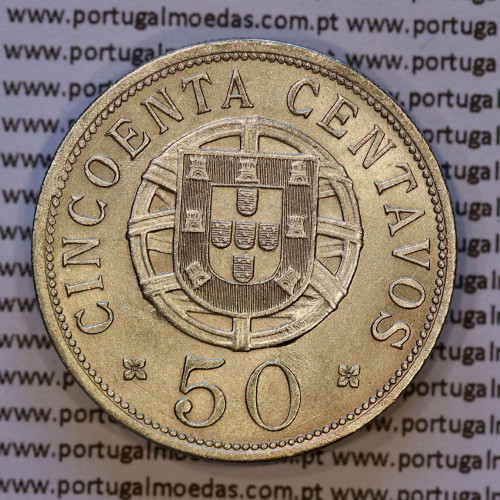 Angola, 50 centavos 1928 alpaca, 50 centavos 1928 da Ex-Colónia portuguesa de Angola, (Bela/Soberba), World Coins Angola KM 69