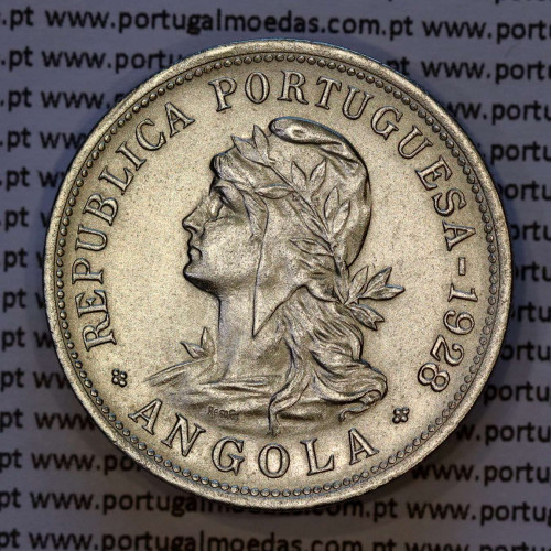 Angola, 50 centavos 1928 da Ex-Colónia portuguesa de Angola,