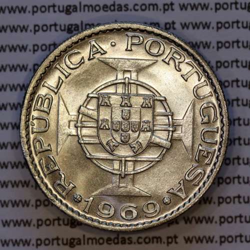 Angola 10$00 1969 cuproníquel, 10 escudos 1969 Cupro-Níquel, Ex-Colónia Portuguesa de Angola, (Soberba), World Coins Angola KM79