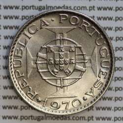 Angola 10$00 1970 cuproníquel, (10 escudos Cupro-Níquel 1970), (Soberba) 10 Escudos copper-nickel 1970 World Coins Angola KM 79