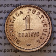 Angola, 1 Centavo 1921 Bronze, $01 centavo Bronze 1921 da Ex-Colónia Portuguesa de Angola, (Bela-), World Coins Angola KM 60
