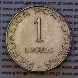 Mozambique, copper-nickel coin of 1 Escudo 1936 Former Portuguese colony of Mozambique, (XF+/UNC), World Coins Mozambique KM 66