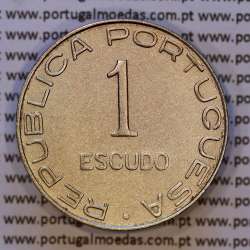 Mozambique, copper-nickel coin of 1 Escudo 1936 Former Portuguese colony of Mozambique, (XF+), World Coins Mozambique KM 66