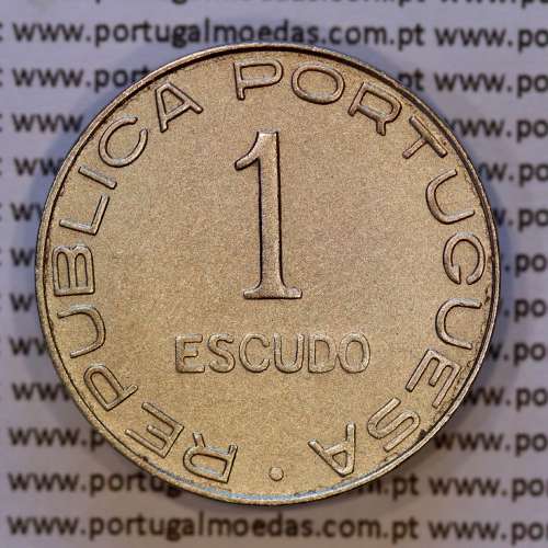 Mozambique, copper-nickel coin of 1 Escudo 1936 Former Portuguese colony of Mozambique, (XF+), World Coins Mozambique KM 66
