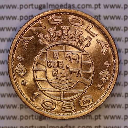 Angola 1 Escudo 1956 Bronze, 1$00 Escudo 1956 Ex-Colónia Portuguesa de Angola, (Soberba), World Coins Angola KM 76