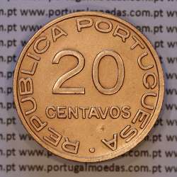 Moçambique, 20 centavos 1936 cobre da Ex-Colónia Portuguesa de Moçambique, (Bela-), World Coins Mozambique KM 64