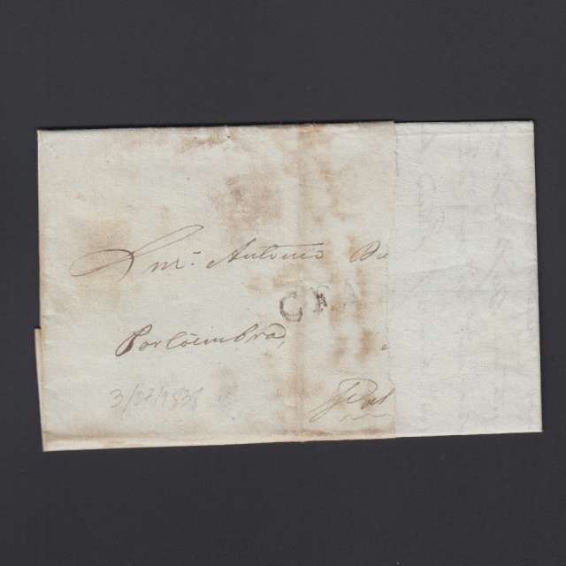 Carta Pré-Filatélica circulada de CEA (Seia) para Lisboa datada de 03-07-1838