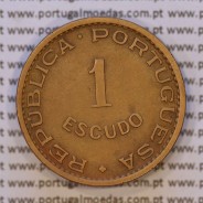 Moçambique, 1 escudo 1953 bronze, Ex-Colónia Portuguesa de Moçambique, (MBC), World Coins Mozambique KM 82