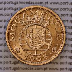 Moçambique, 1 escudo 1965 bronze, Ex-Colónia Portuguesa de Moçambique, (Soberba), World Coins Mozambique KM 82