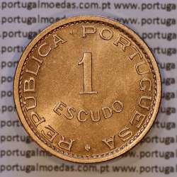 Moçambique, 1 escudo 1965 bronze, Ex-Colónia Portuguesa de Moçambique, (Soberba), World Coins Mozambique KM 82