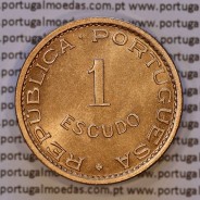 Moçambique, 1 escudo 1965 bronze, Ex-Colónia Portuguesa de Moçambique, (Soberba), World Coins Mozambique KM 82