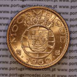 1 escudo 1969 bronze de Moçambique,