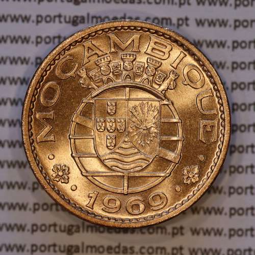 1 escudo 1969 bronze de Moçambique,