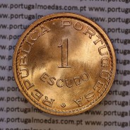 Mozambique, bronze coin of 1 Escudo 1973 of Former Portuguese Colony of Mozambique, (UNC), World Coins Mozambique KM 82