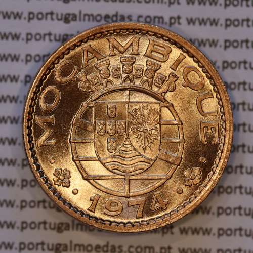 1 escudo 1974 bronze de Moçambique