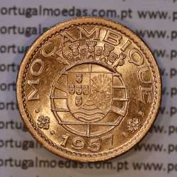 Mozambique, bronze coin of 50 centavos 1957 of Former Portuguese Colony of Mozambique, (AU/UNC), World Coins Mozambique KM 81