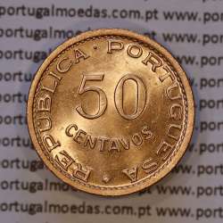 Mozambique, bronze coin of 50 centavos 1957 of Former Portuguese Colony of Mozambique, (AU/UNC), World Coins Mozambique KM 81