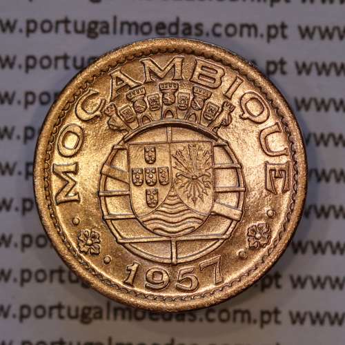 Mozambique, bronze coin of 50 centavos 1957 of Former Portuguese Colony of Mozambique, (UNC), World Coins Mozambique KM 81