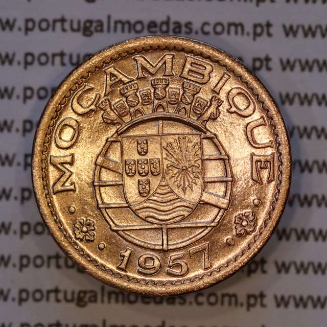 Moçambique, 50 centavos 1957 Bronze,  Ex-Colónia Portuguesa de Moçambique, (Soberba), World Coins Mozambique KM 81