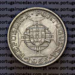 Moçambique, 10 Escudos 1955 Prata, 10$00 escudos 1955 prata Ex-Colónia de Moçambique, (MBC+), World Coins Mozambique KM 79