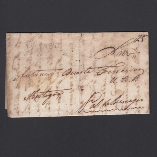 Carta Pré-Filatélica circulada de CEA (Seia) para Vale de Remigio datada de 10-09-1840