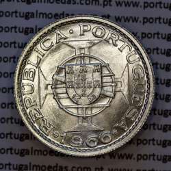 Mozambique, silver coin of 10 Escudos 1966 Former Portuguese Colony of Mozambique, (UNC), World Coins Mozambique KM 79a