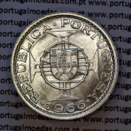 Mozambique, silver coin of 10 Escudos 1966 Former Portuguese Colony of Mozambique, (UNC), World Coins Mozambique KM 79a