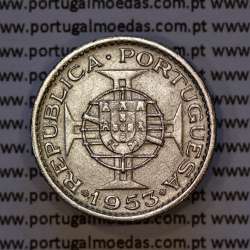 Moçambique, 2$50 1935 Cupro-níquel, 2.50 Escudos 1953 cuproníquel Ex-Colónia de Moçambique, (MBC+), World Coins Mozambique KM 78